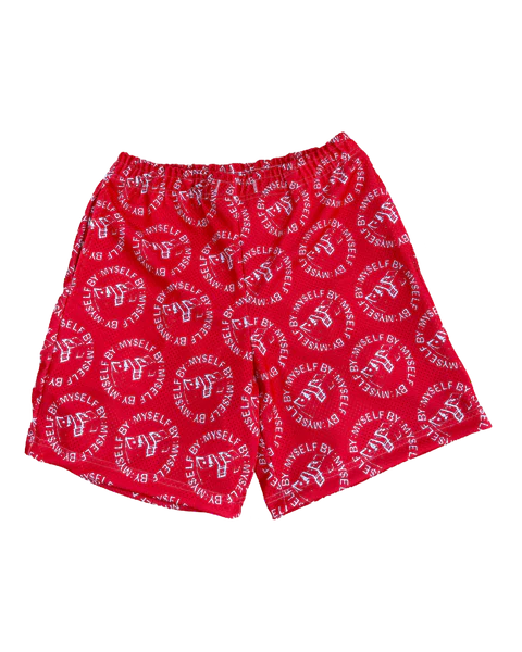 BY:MY$ELF CIRCLE STACK MESH SHORTS